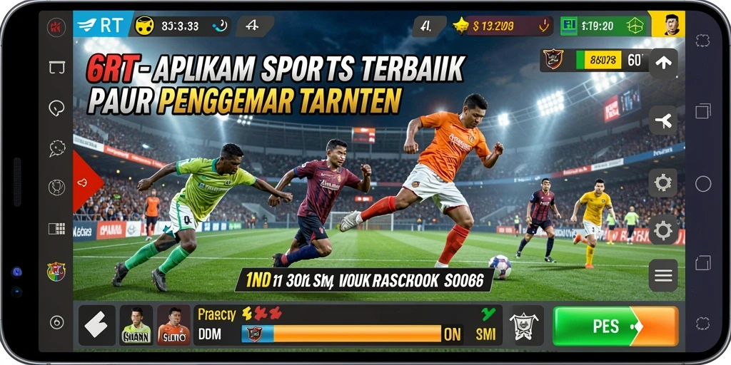 Tampilan gameplay Sportsbook di aplikasi 6RT yang menarik.