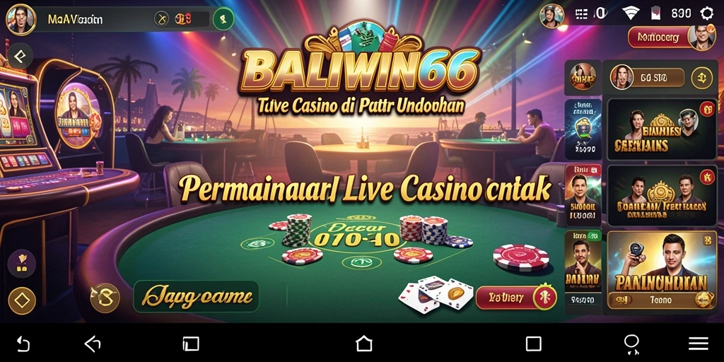 Tampilan gameplay Live Casino BALIWIN66 yang mendebarkan.
