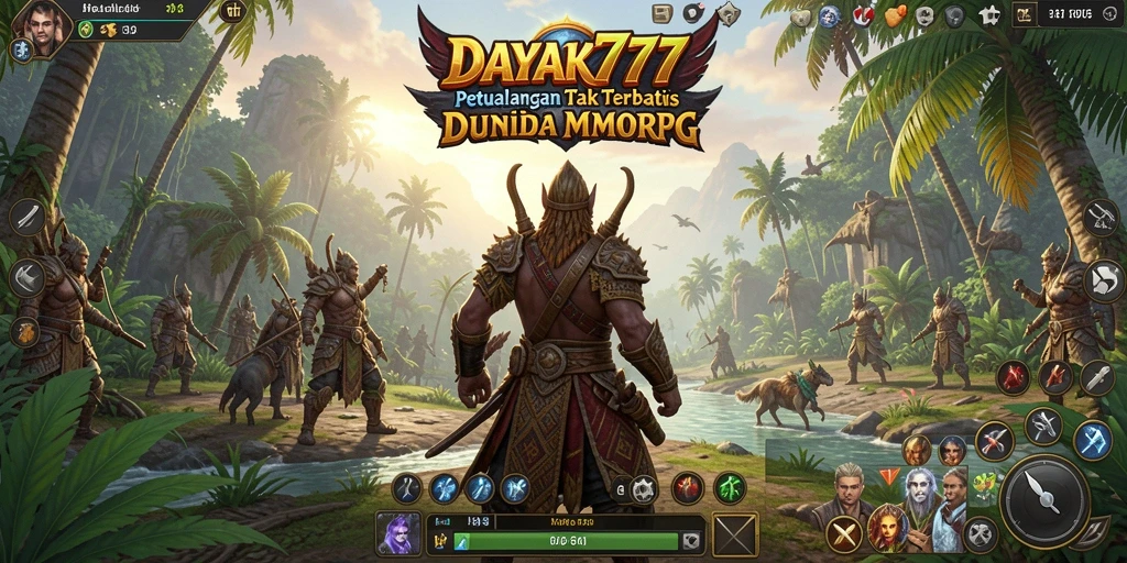 Tangkapan layar menunjukkan pertarungan epik dalam <strong>DAYAK777</strong> dengan karakter dan monster yang menakjubkan.