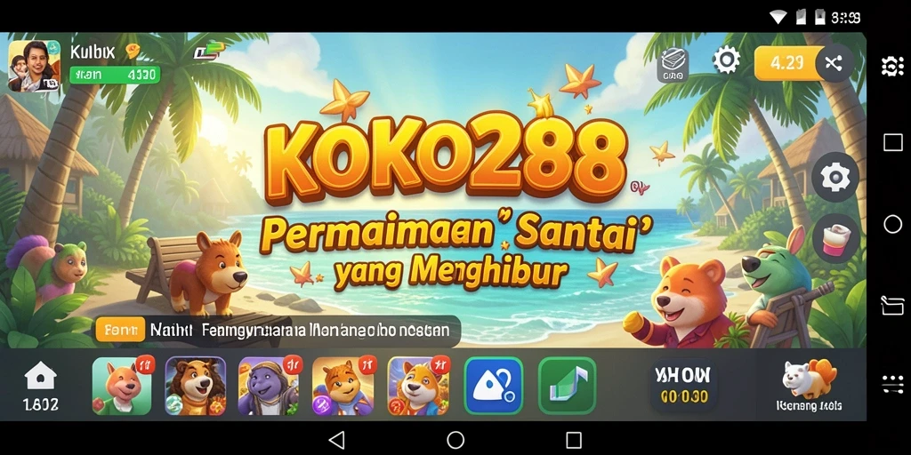 Tampilan menarik dari gameplay santai KOKO288.