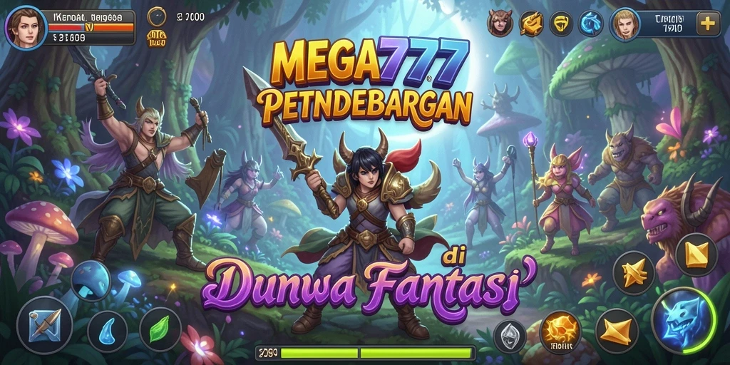 Screenshot gameplay MEGA777 yang menampilkan dunia petualangan yang luas dan menarik.