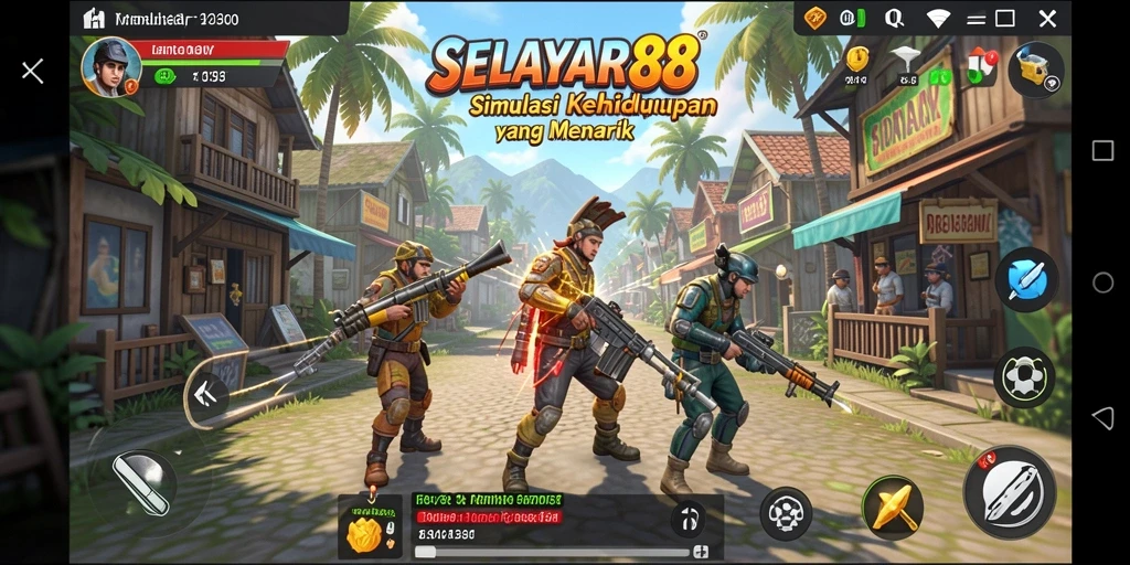 Tampilan gameplay menarik dari SELAYAR88 yang menunjukkan berbagai interaksi karakter.