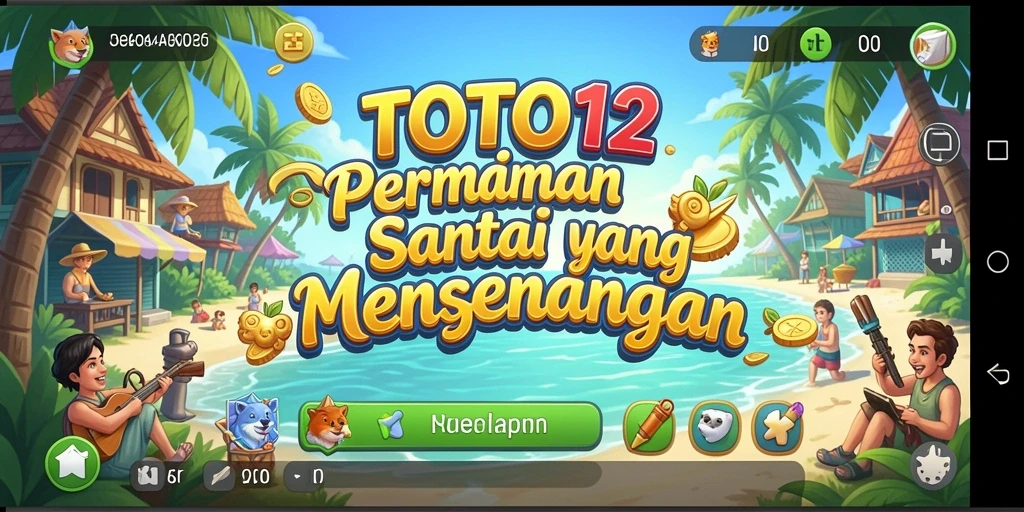 Screenshot utama TOTO12 menampilkan momen seru saat bermain.
