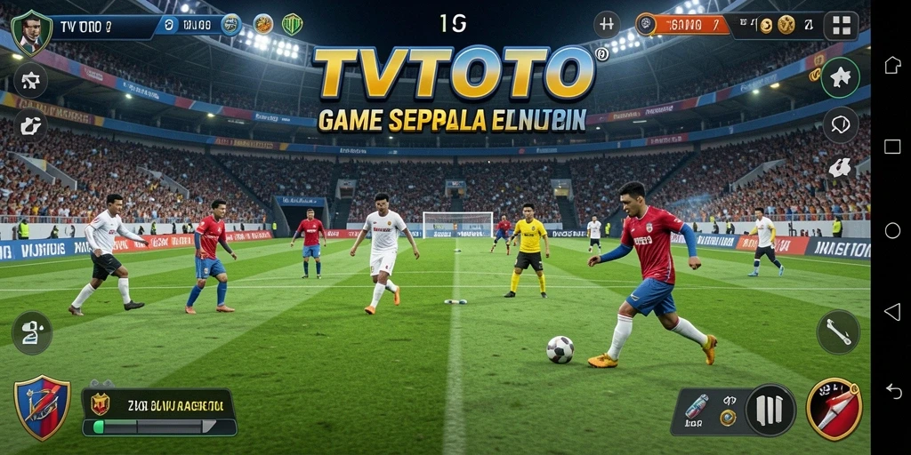 Screenshot gameplay yang menampilkan aksi mendebarkan dalam sepak bola.