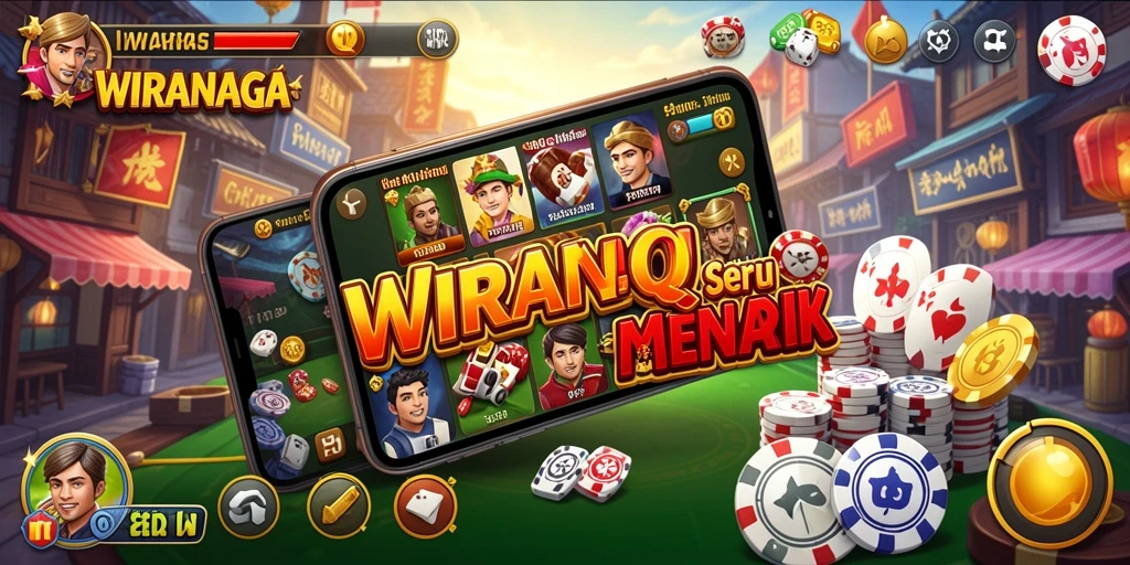 Screenshot gameplay WIRANAGA yang menunjukkan serunya bermain QiuQiu.